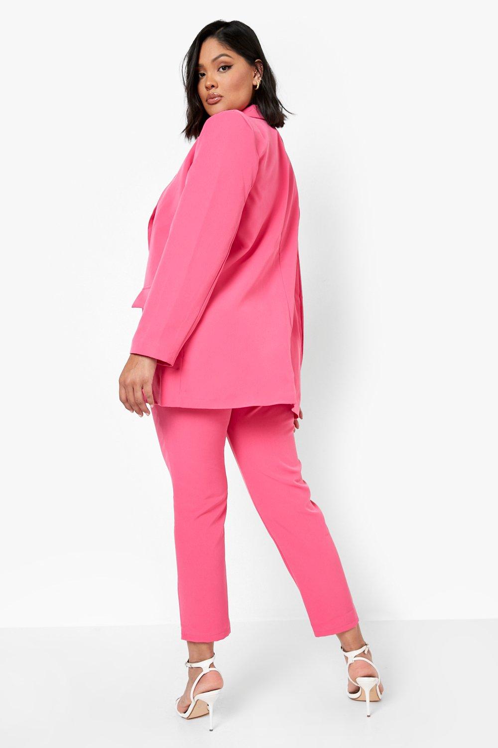 Hot pink pants plus hot sale size